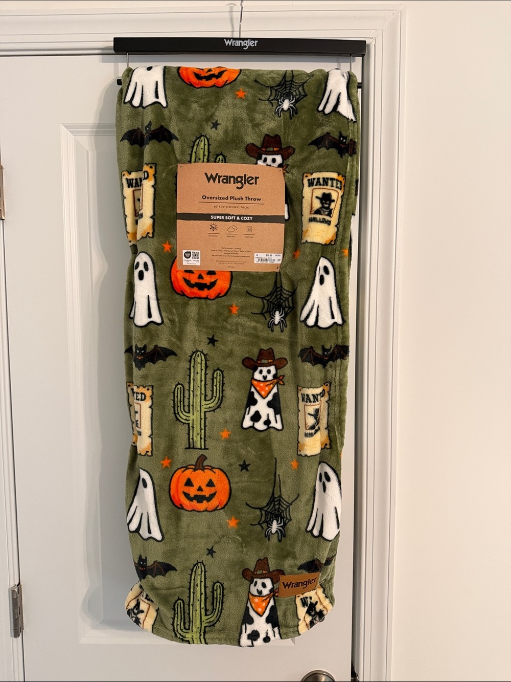Wrangler Halloween Plush Throw